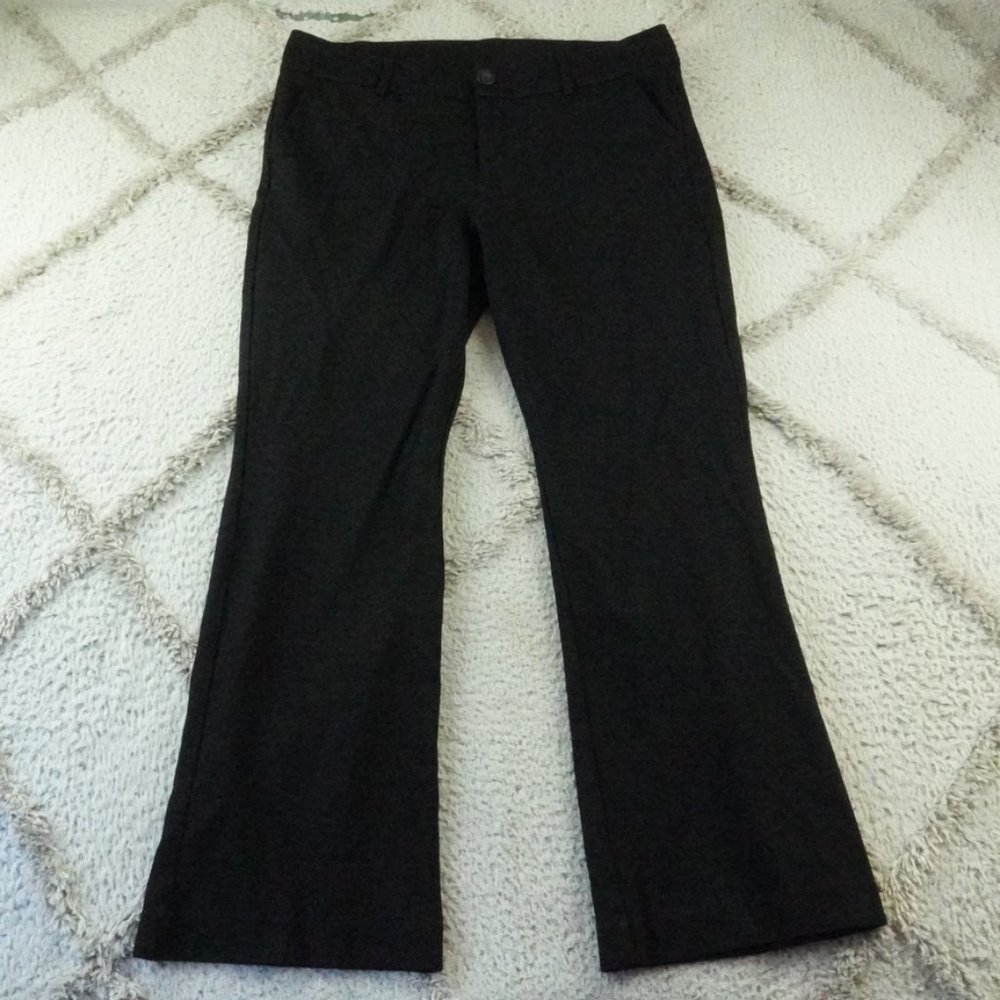 Cabi Top Notch Trouser Dress Pants Womens 16 Black Straight Leg